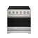 Front. Thor Kitchen - Gordon Ramsay Series by Thor Kitchen 6.0 Cu. Ft Freestanding Electric Range with Bronze Hardware - Stainless Steel.