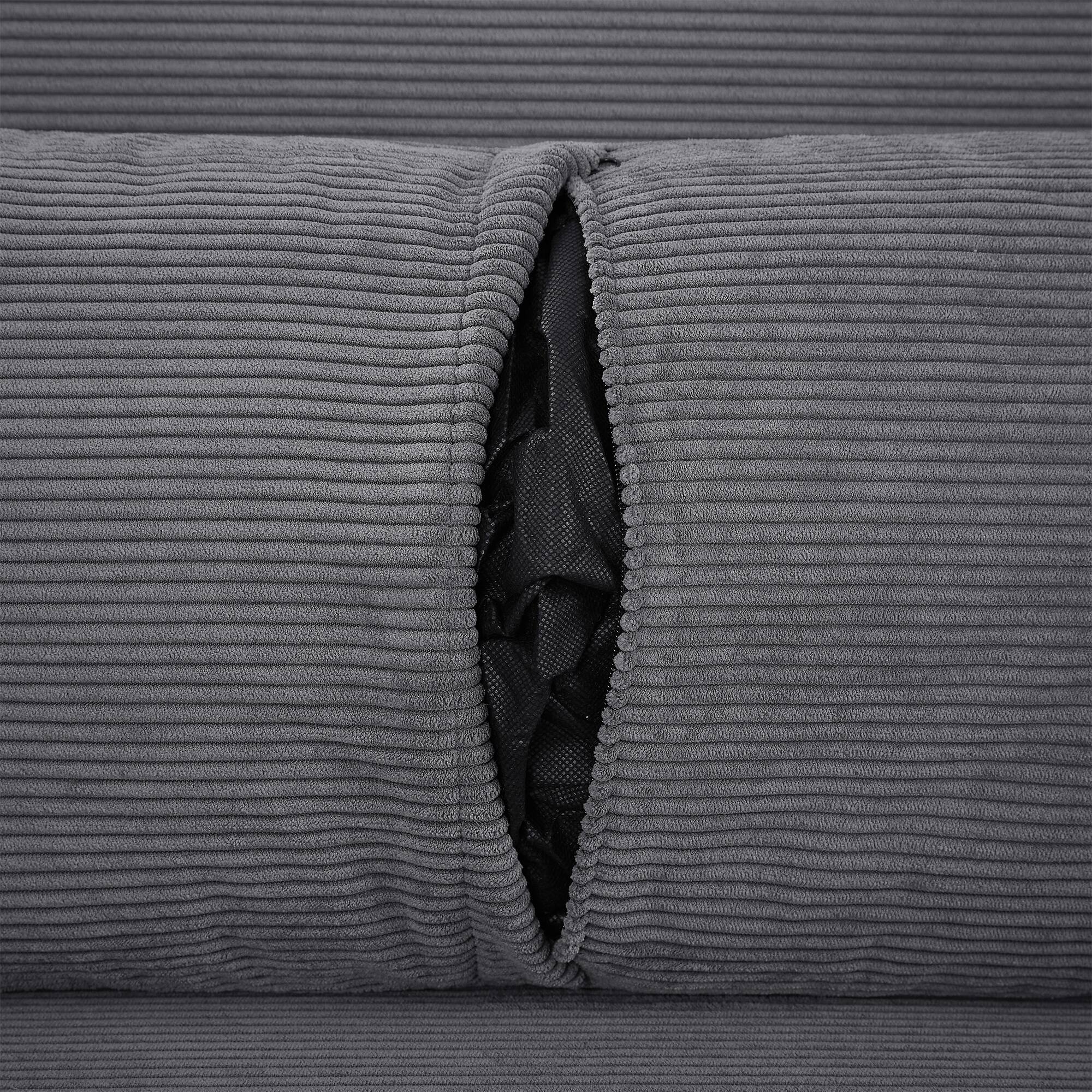 Alt View 6. GOODSILO - 57-Inch Pull-Out Convertible Sofa Bed Loveseat with Adjustable Backrest and USB Charging Ports for Modern Living Spaces - DARK GREY.