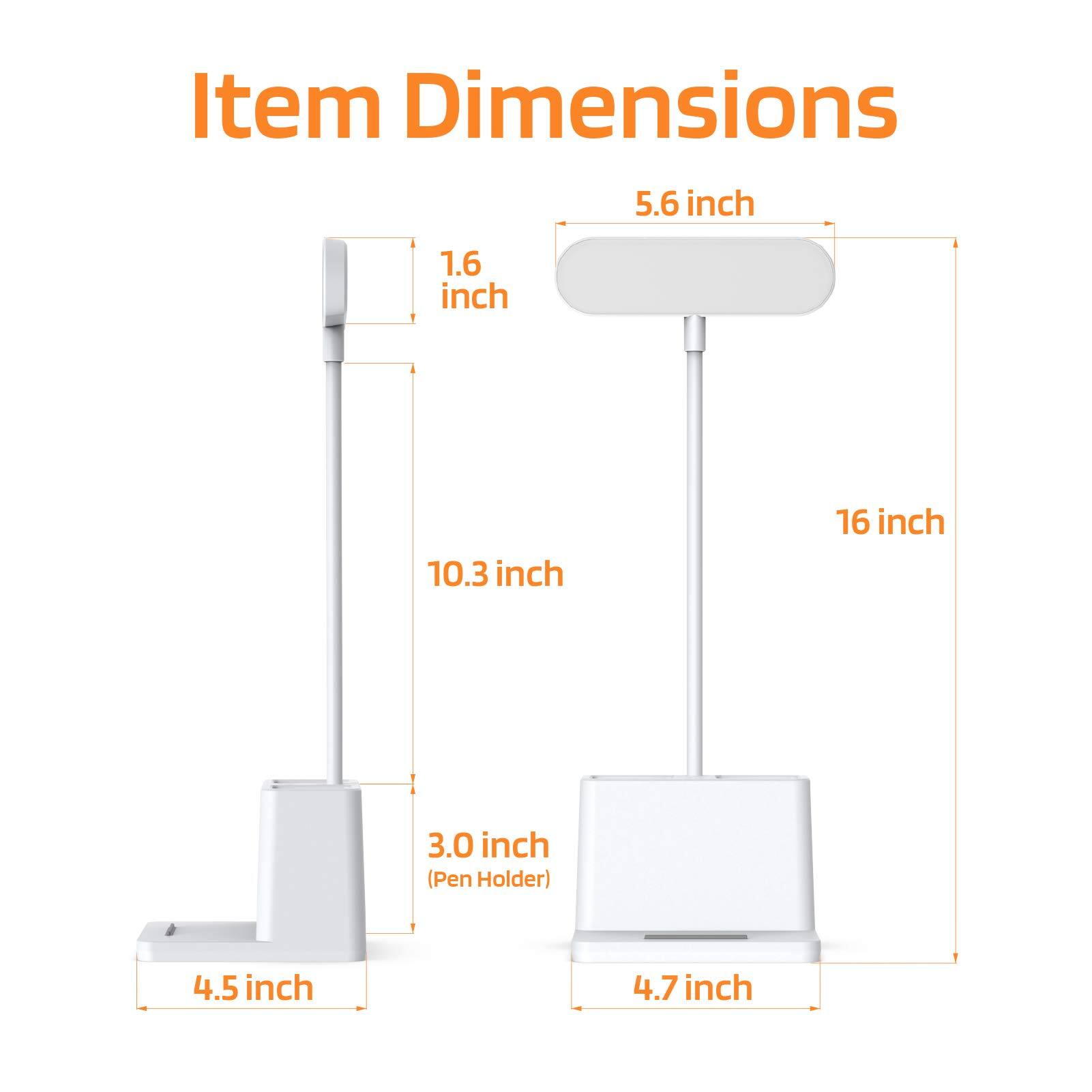 Item Dimensions

- 5.6 inch
- 1.6 inch
- 10.3 inch
- 16 inch
- 3.0 inch (Pen Holder)
- 4.5 inch
- 4.7 inch