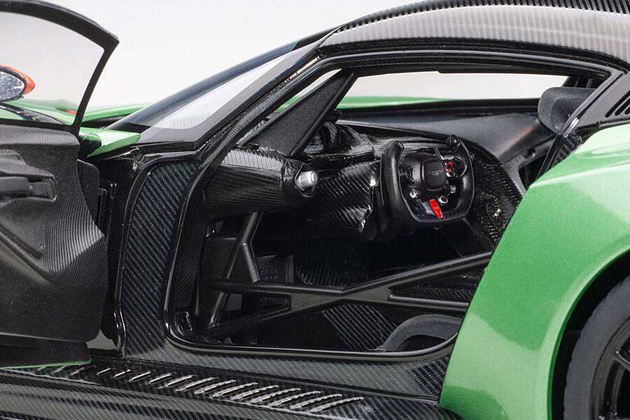 Alt View 2. Autoart - Aston Martin Vulcan Apple Tree Green Metallic with Orange Accents and Carbon Top 1/18 Model Car by Autoart.