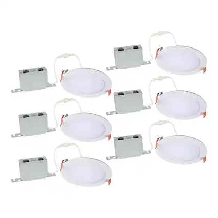 Front. Halo - Halo Warm White 6 in. W LED Canless Recessed Downlight 75 W.