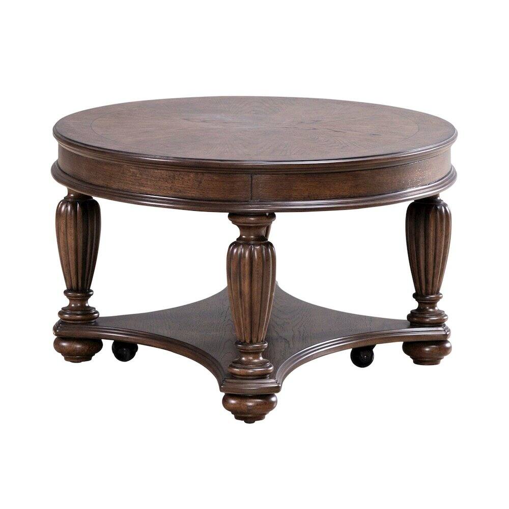 Alt View 1. Liberty Furniture Industries - Allington Oval Cocktail Table for Living Room - Satin Sienna - Brown.