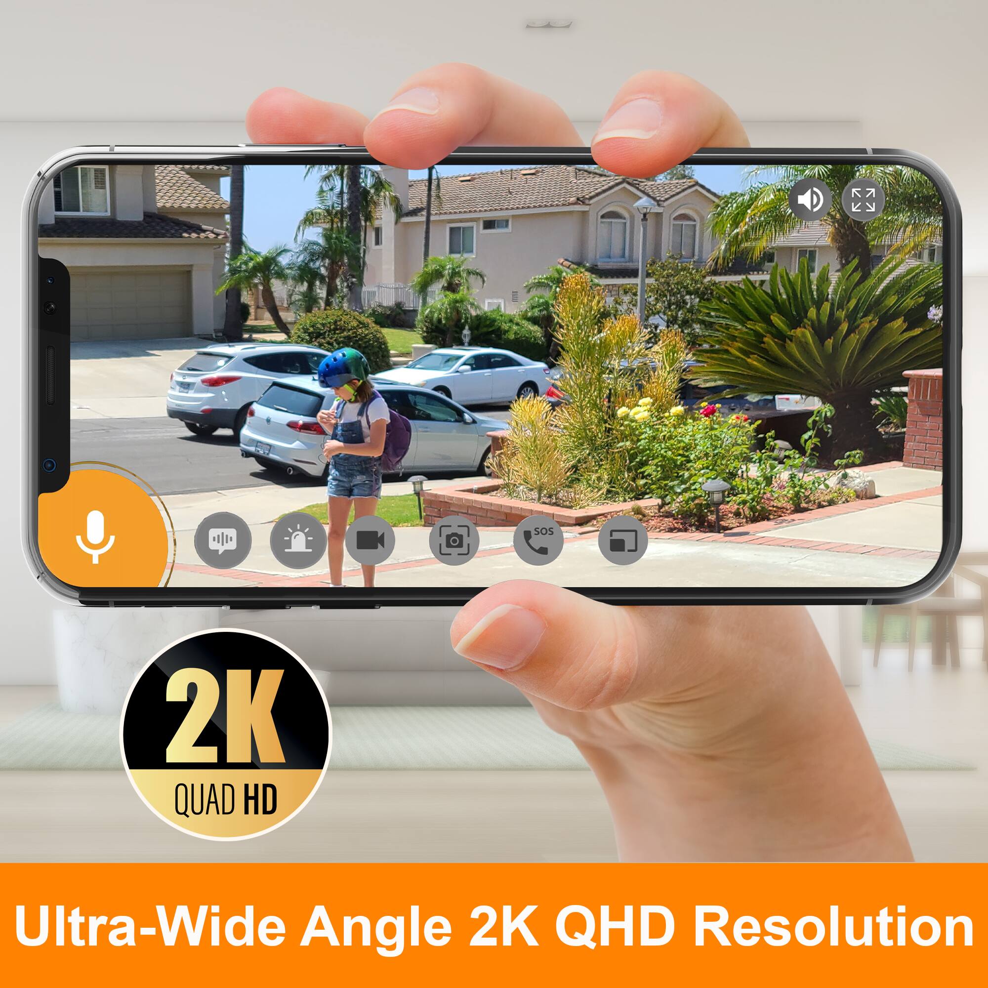 2K QUAD HD Ultra-Wide Angle 2K QHD Resolution