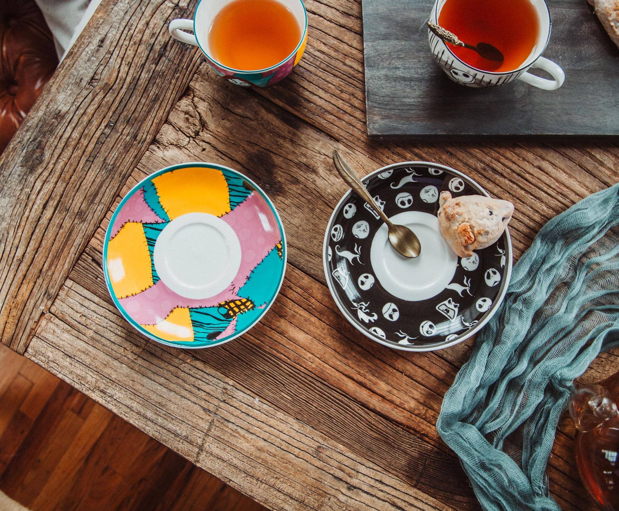 Alt View 2. Disney - Disney The Nightmare Before Christmas Jack & Sally Teacup and Saucer | Set of 2 - Black.