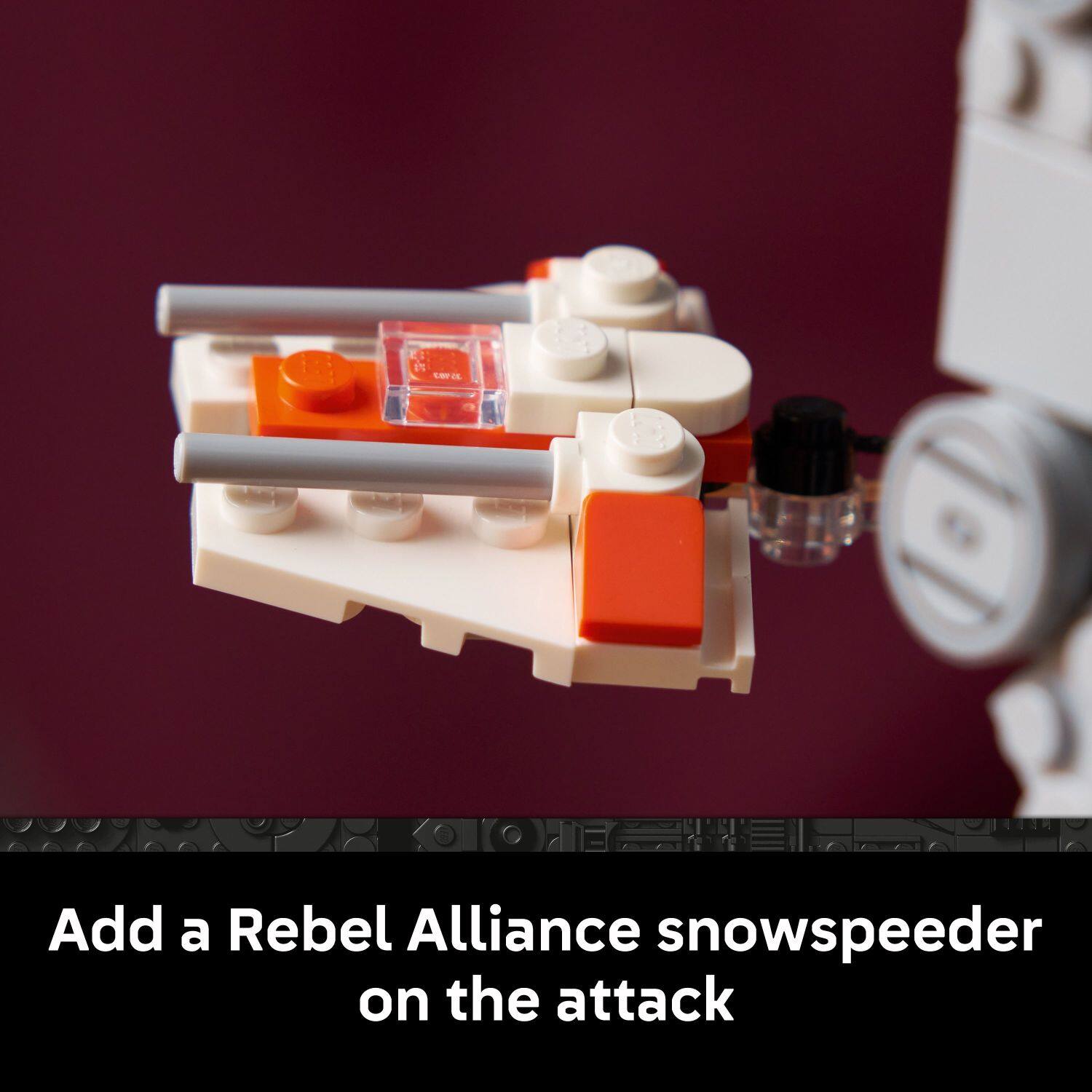 Add a Rebel Alliance snowspeeder on the attack