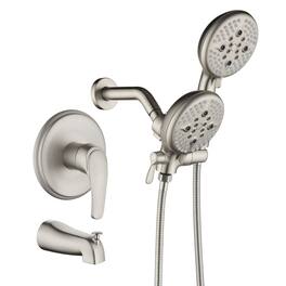 Boyel Living - Shower Set with Five Function Rain Shower and Handheld Shower and cUPC Pressure Balance Valve - Brushed Nickel