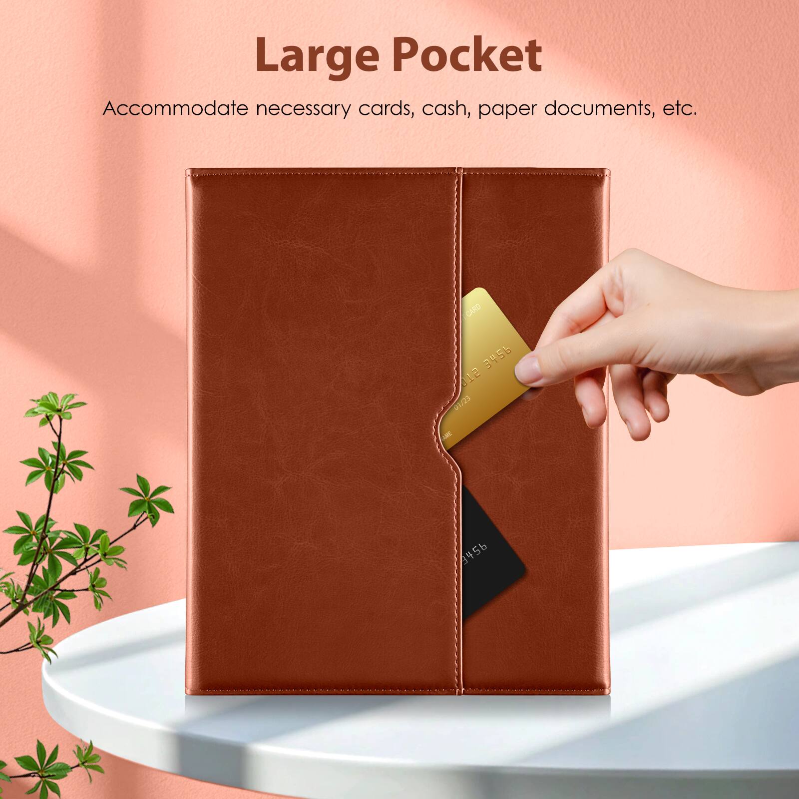 Large Pocket  
Accommodate necessary cards, cash, paper documents, etc.  
CARD 3456 1 O1/25 - 3456