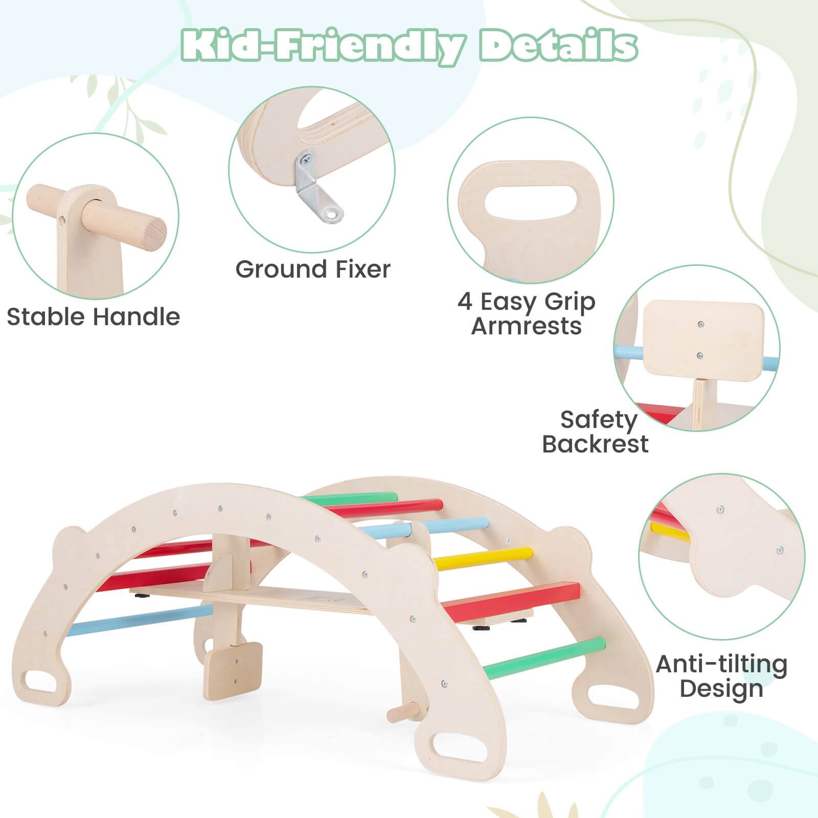 Kid-Friendly Details

- Stable Handle
- Ground Fixer
- 4 Easy Grip Armrests
- Safety Backrest
- Anti-tilting Design