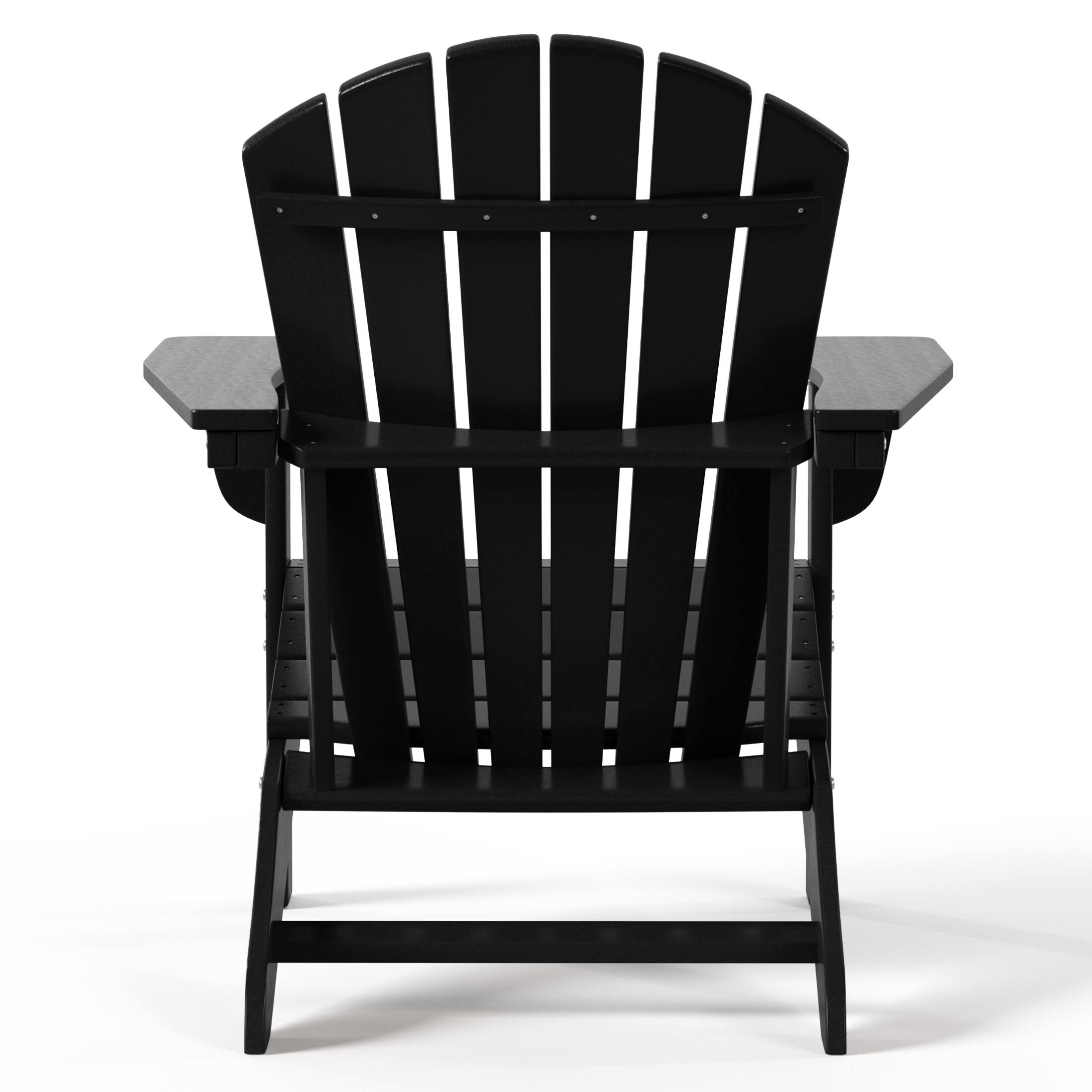 Alt View 2. WestinTrends - WestinTrends Dylan Outdoor Adirondack Chair (Set of 2) - Black.