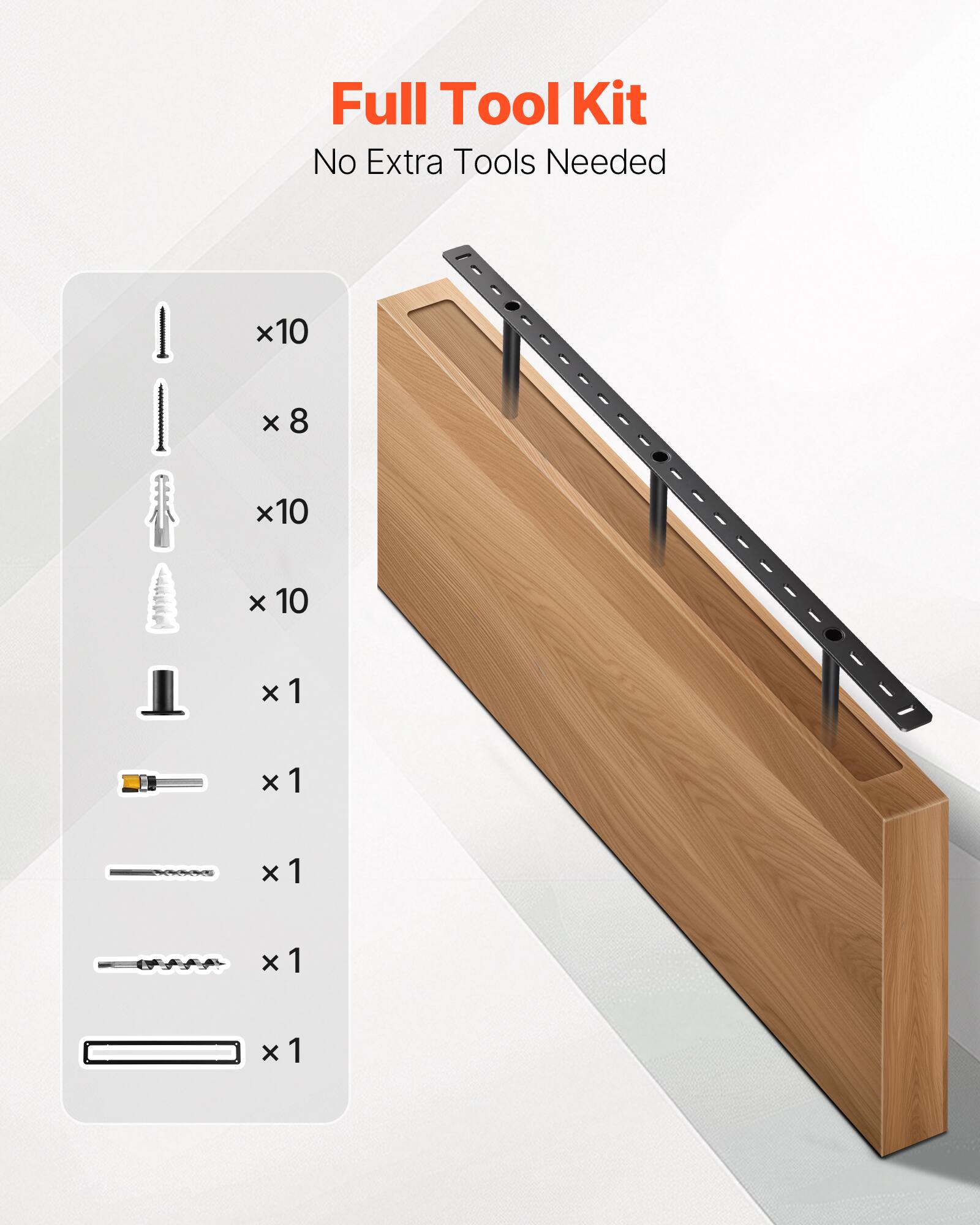 Full Tool Kit, No Extra Tools Needed, x10, x8, x10, x10, x1, x1, x1, x1, x1, x1