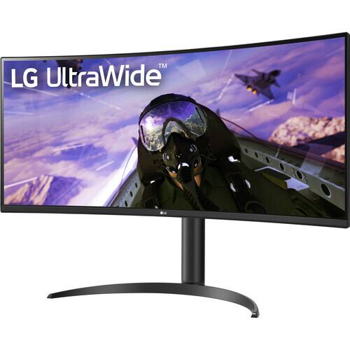 Back. LG - LG 34BP65C-B 34" Class Curved Screen LED Monitor - 21:9 - Black - 34" Viewable - Vertical Alignment (VA) - Edge LED - Black.