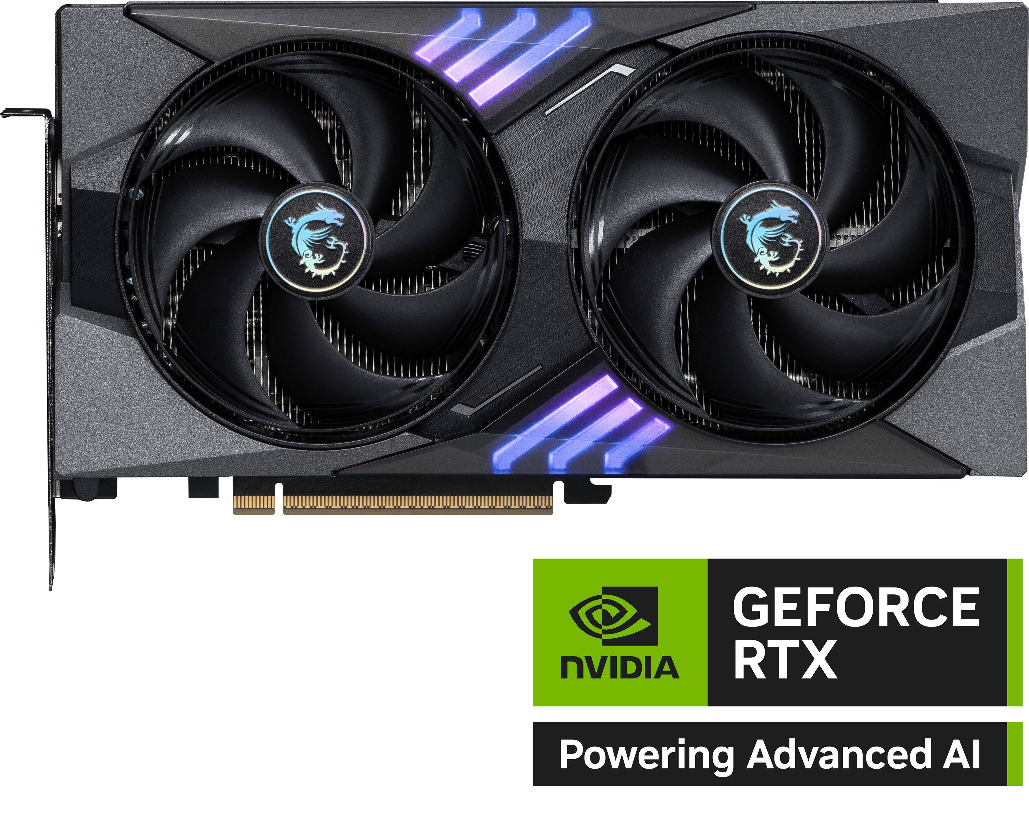 The text on the image reads "GEFORCE NVIDIA RTX Powering Advanced Al."