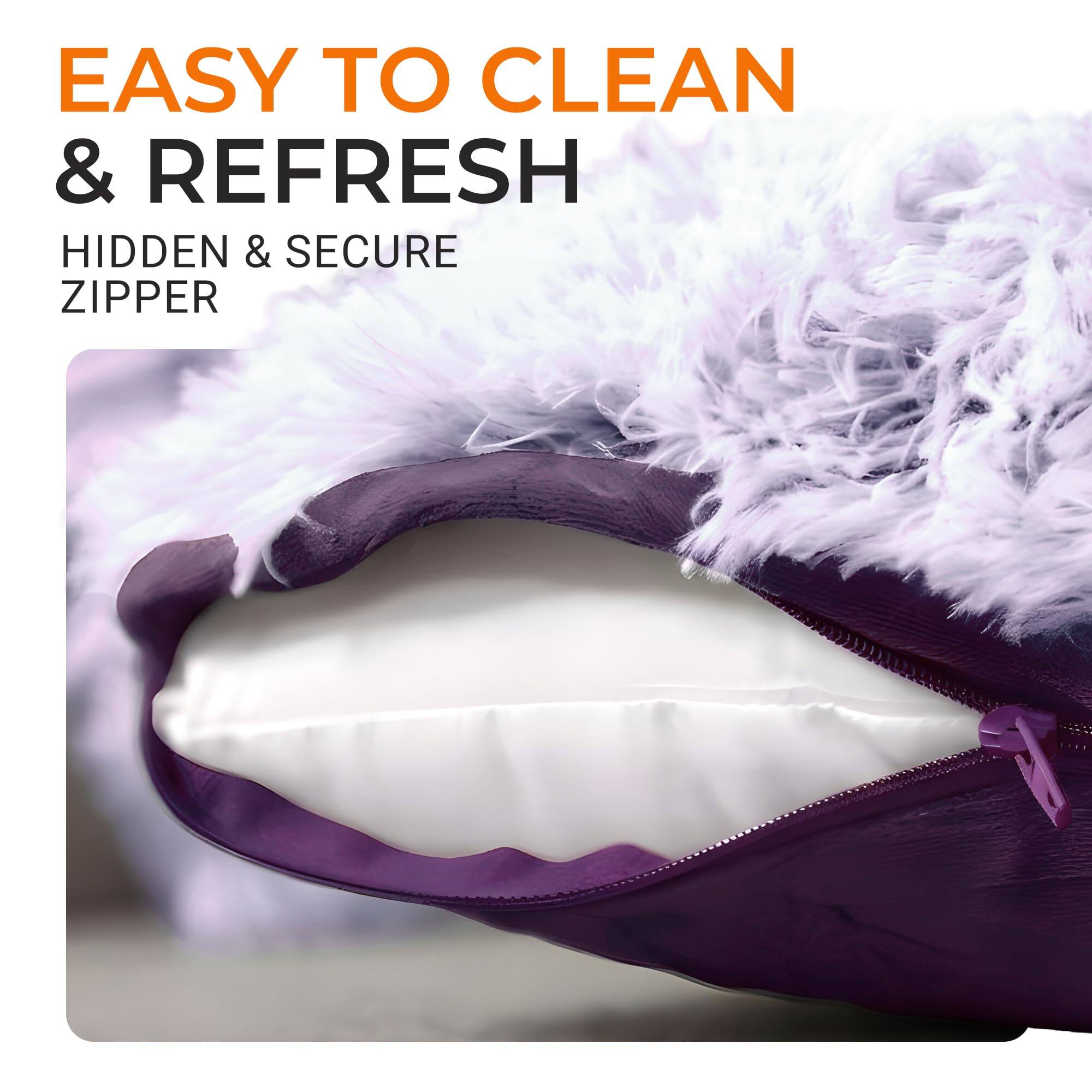 EASY TO CLEAN & REFRESH  
HIDDEN & SECURE ZIPPER