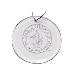 Jardine - Pace University Setters 3'' Glass Round Ornament - Multicolor
