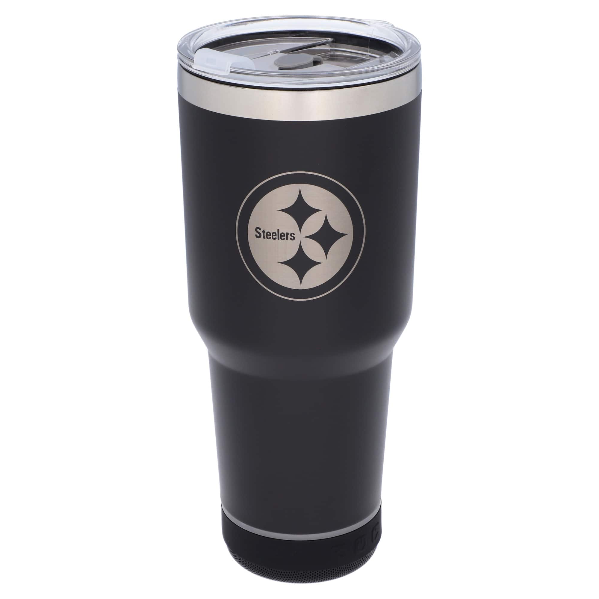 Front. The Memory Company - Pittsburgh Steelers 30oz. Stainless Steel LED Bluetooth Tumbler - Multicolor.