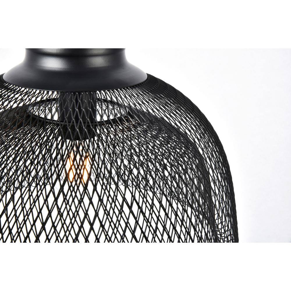 Alt View 1. Living District - Warren Collection Pendant D13.5in H11in Lt:1 Black Finish - Black.