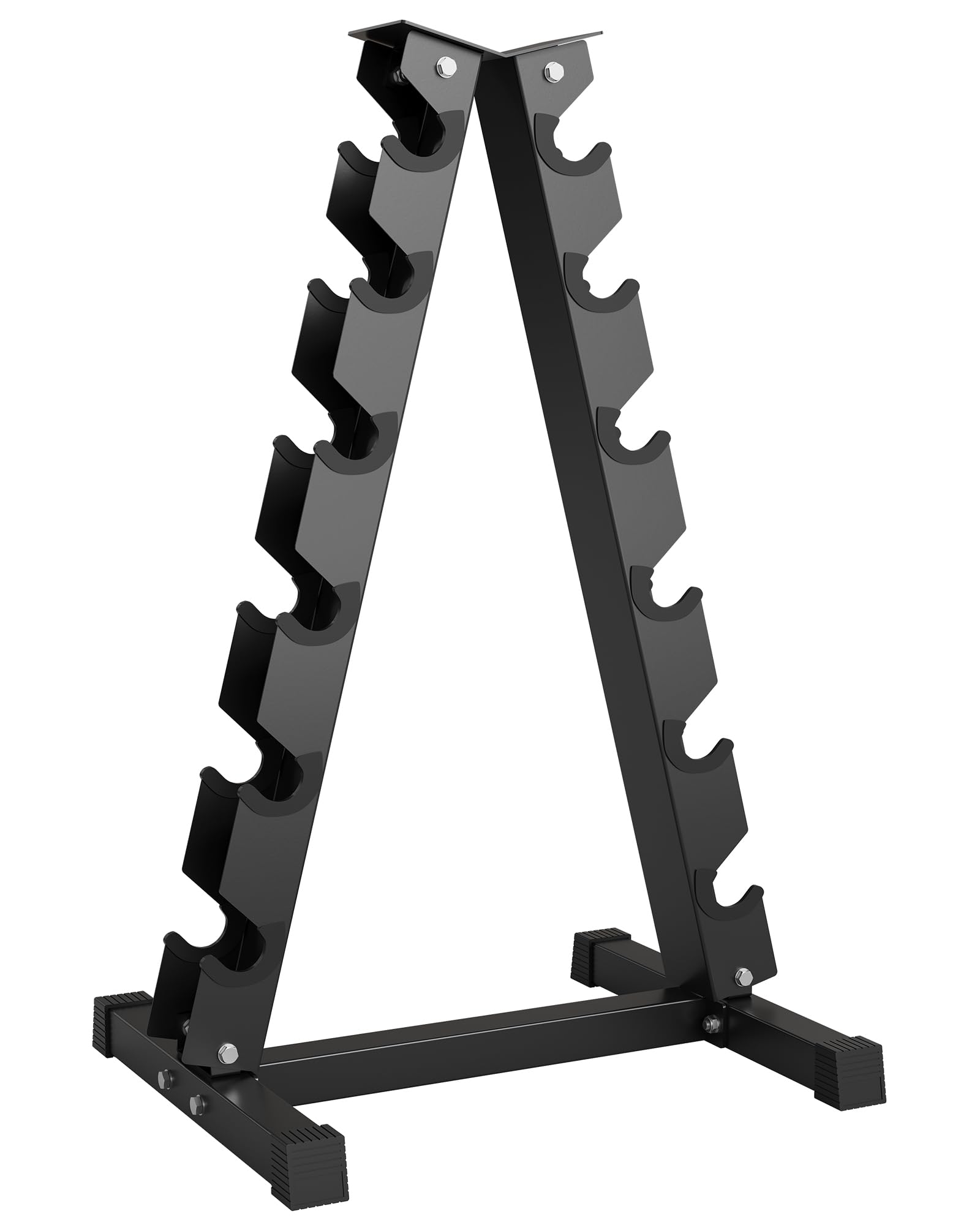 Front. Babevy - Dumbbell Rack Stand Only, Weight Rack Storage for Dumbbells, Rubber Guard Protectors Non-Slip Base - Black.