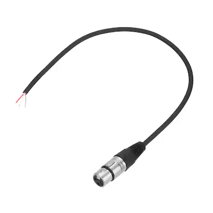 Front. Unique Bargains - Audio Extension Cord XLR Female to Bare Wire Open End Microphone Cable, 3-Pin XLR, for DJ PA Amplifier Subwoofer - Silver.