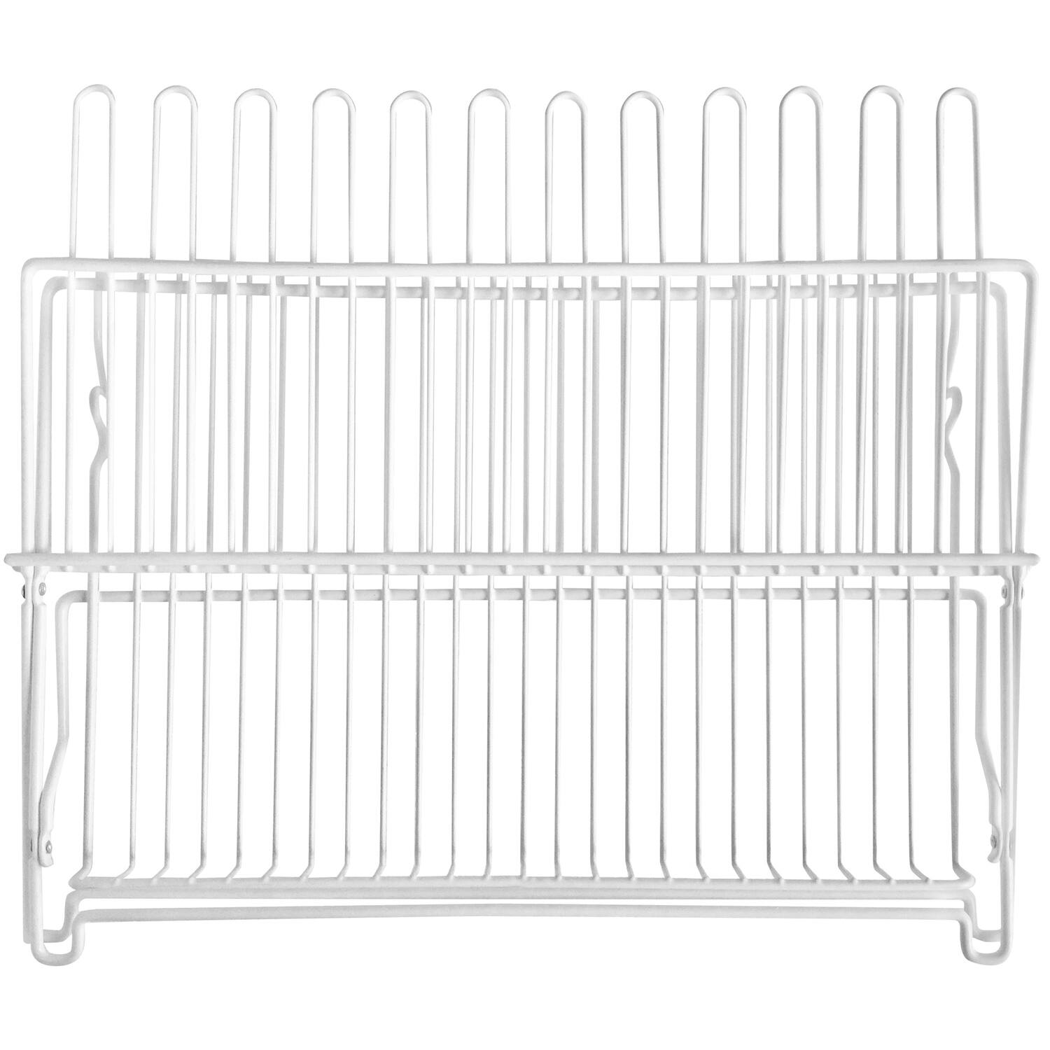 Front. Better Houseware - Folding Dish Rack - White.
