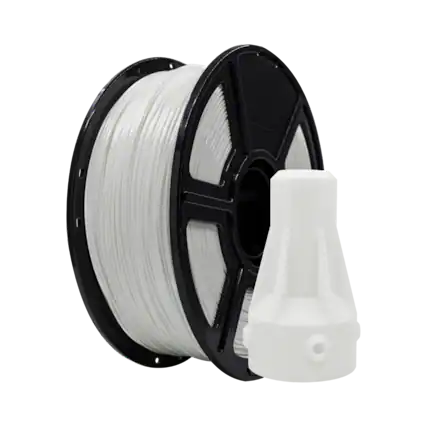 Front. Flashforge - ABS Basic 3D Printer Filament-1.75mm-1kg (2.2 lbs) Spool - White.