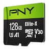 PNY - 128GB Elite-X Class 10 U3 V30 A1 microSDXC Flash Memory Card