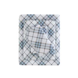 Gracie Mills - Persephone Cotton Flannel Sheet Set - Blue Plaid