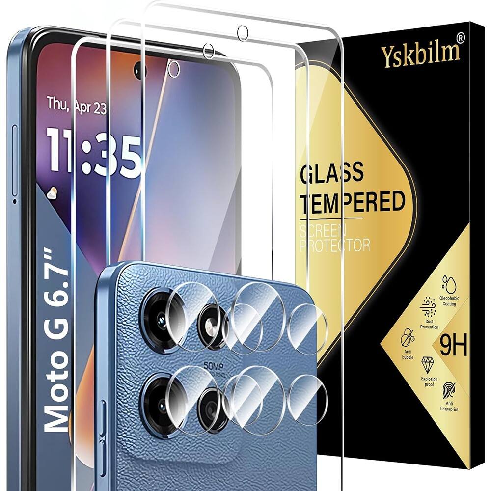Moto G 6.7"  
GLASS TEMPERED SCREEN PROTECTOR  
Cleophobic Coating  
Dust Prevention  
9H  
Anti Bubble  
Explosion Proof  
Anti Fingerprint