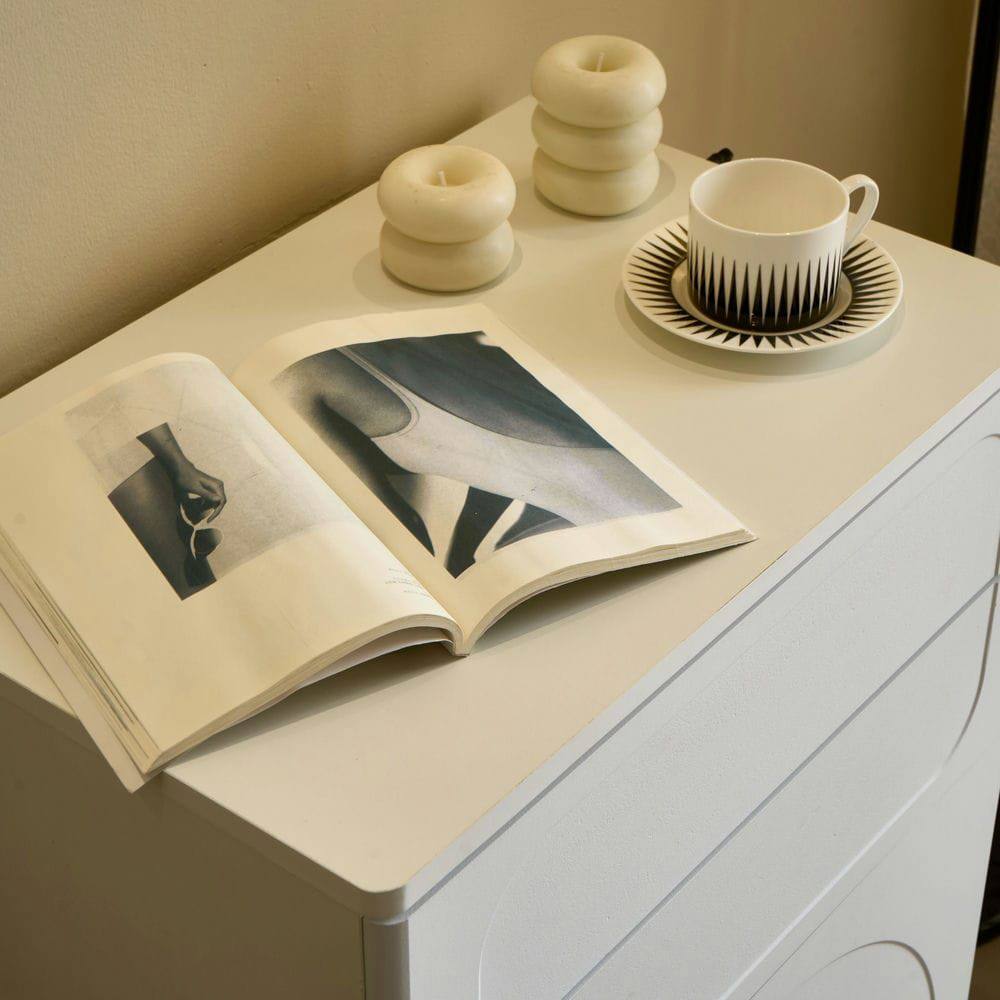 Alt View 1. Kadyn - Convertible Vanity Table with Mirror, 3 Drawers and Cushioned Stool - White - White.