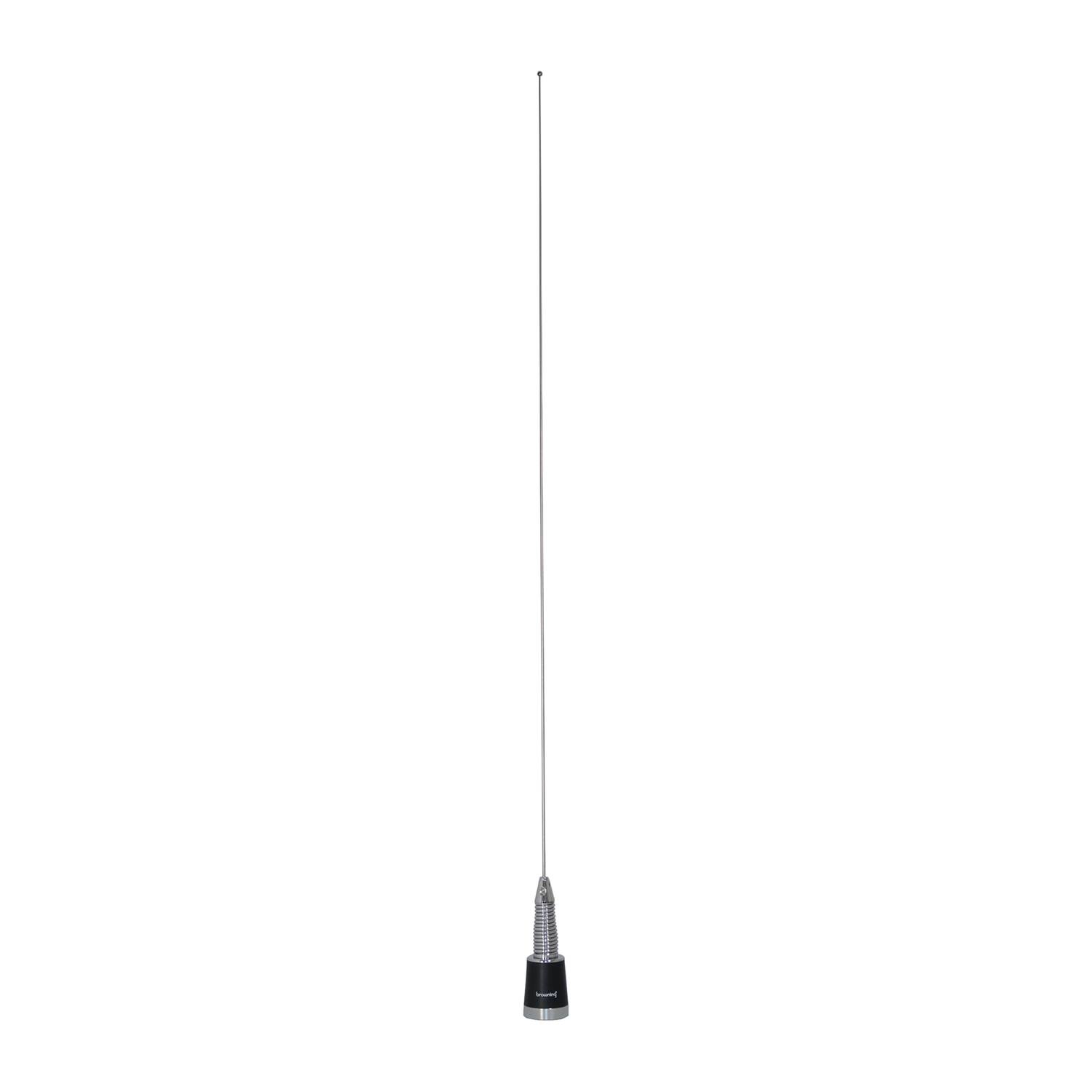 Alt View 4. Browning - 200-Watt Pretuned Wide-Band 144-174 MHz 2.4-dBd Gain VHF Antenna BR-158-S with Spring and NMO Mounting - Stainless Steel.