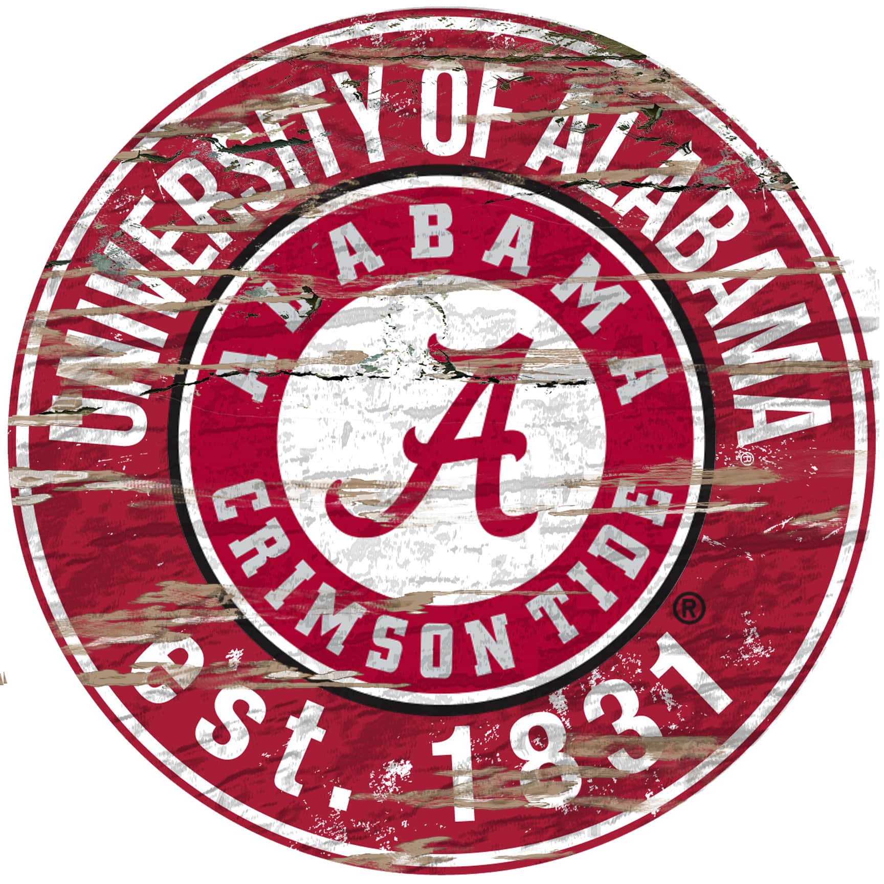 "Fan Creations - Alabama Crimson Tide 23.5"" Distressed Round Sign - Multicolor" price history on PriceWatchPro