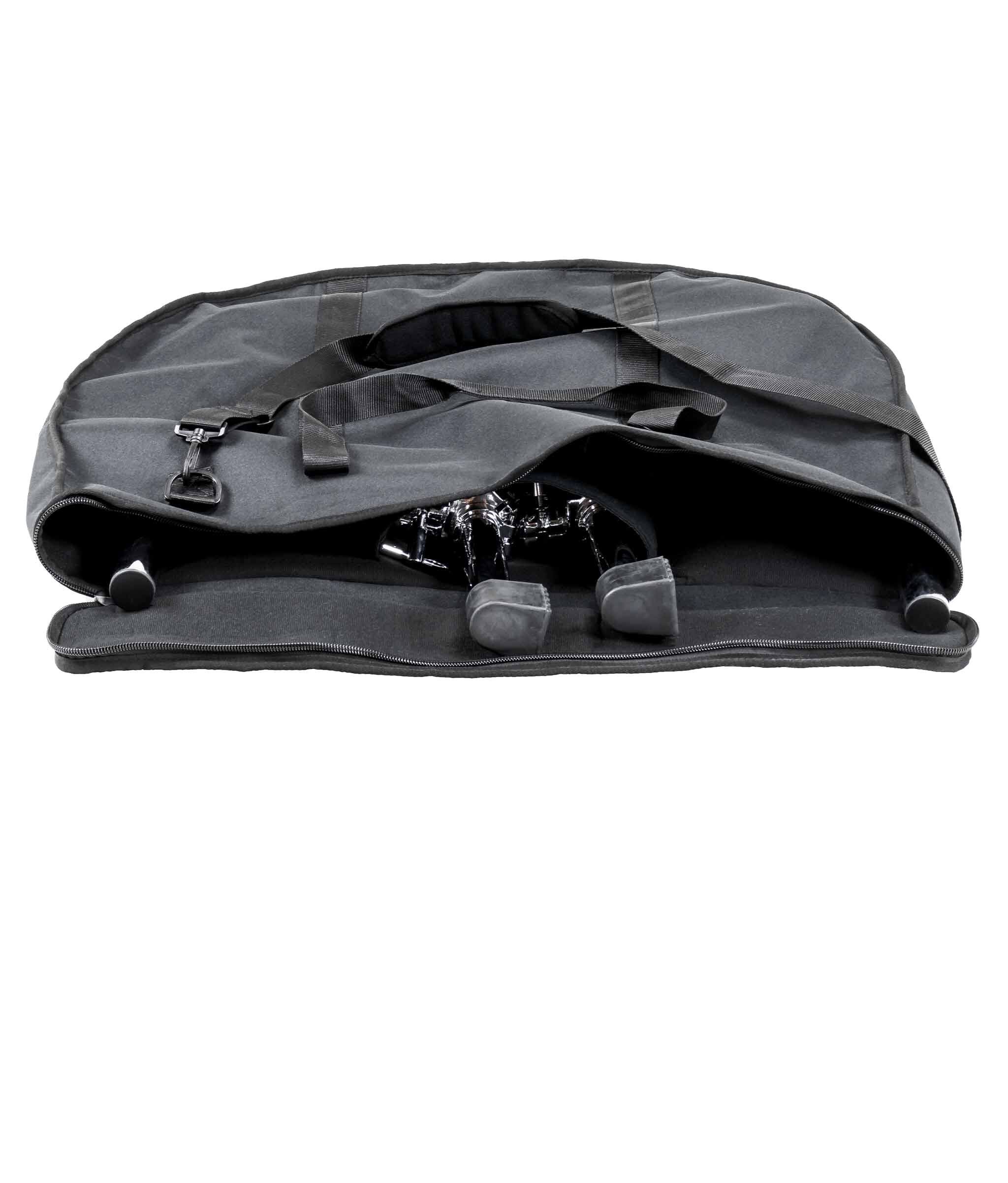 Angle. Gibraltar Hardware - 22" Stealth Docking Station Carry Bag, Padded Gig Bag with Internal Pockets for Cymbal Boom Arms and T-Leg Assemblies.