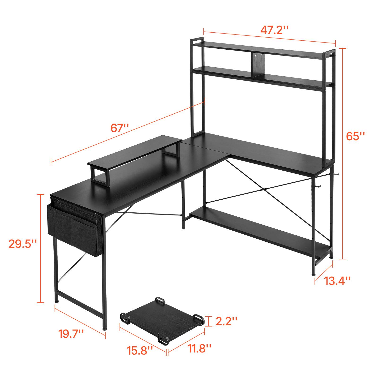 47.2" 67" 65" 29.5" 13.4" 19.7" 15.8" 2.2" 11.8"
