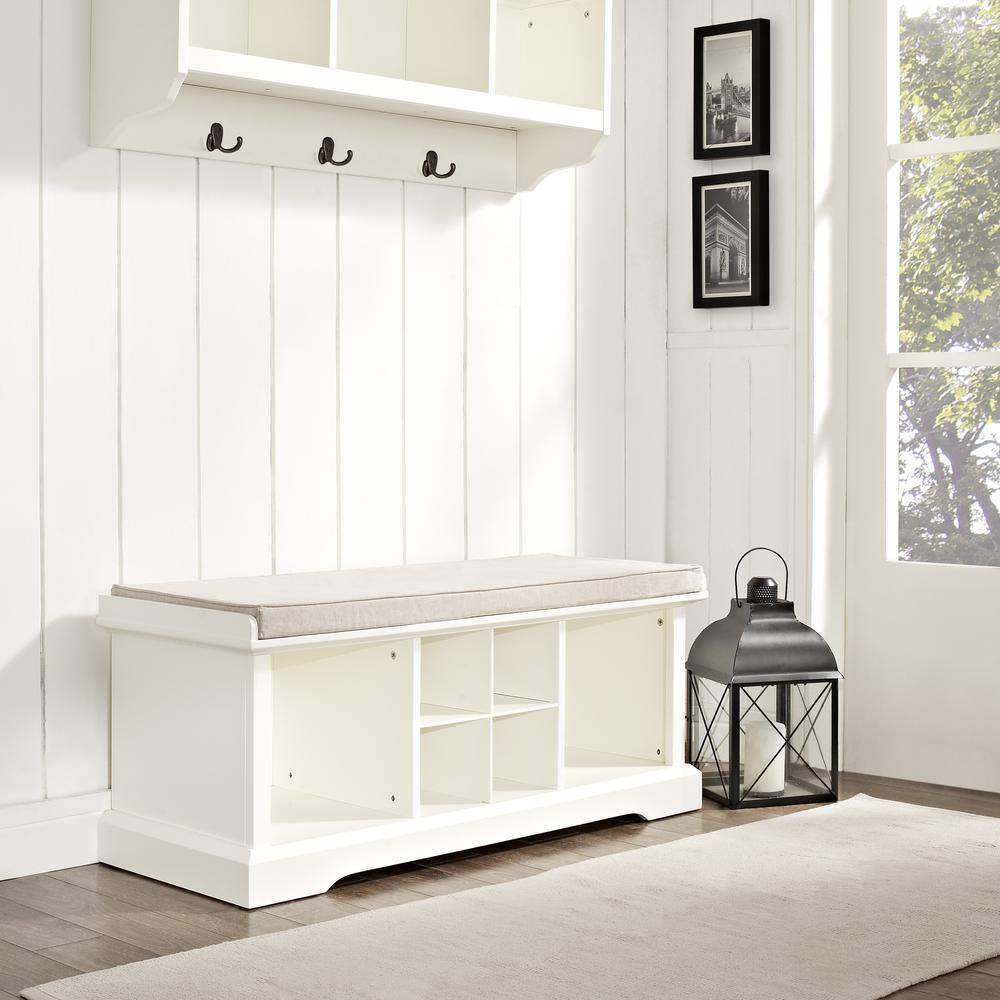 Alt View 3. Crosley Furniture - Brennan Entryway Storage Bench - Bench - White.