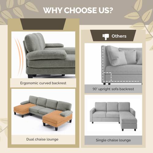 WHY CHOOSE US?

- Ergonomic curved backrest
- 90° upright sofa backrest
- Dual chaise lounge
- Single chaise lounge
