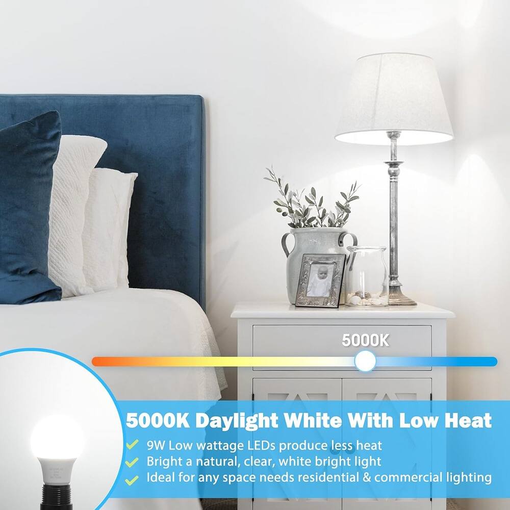5000K Daylight White With Low Heat

- 9W Low wattage LEDs produce less heat
- Bright a natural, clear, white bright light
- Ideal for any space needs residential & commercial lighting