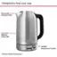 Designed to heat your way, the KitchenAid 95 NT features a removable limescale filter, automatic heating, and shut-off capabilities. This stainless steel construction ensures durability and easy cleaning. The 95 NT also offers variable temperature control, allowing you to choose the perfect setting for your needs.