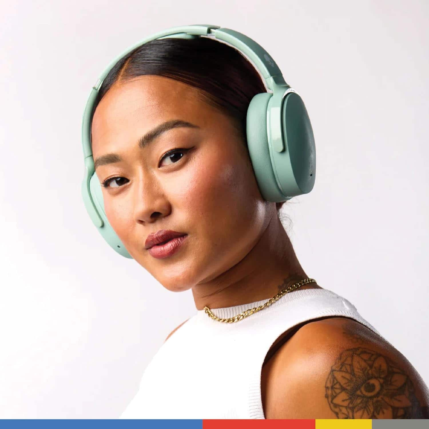 Skullcandy - Hesh ANC Wireless Over the ear Bluetooth Headphones, Active Noise Cancelling, Up to 22 Hrs Battery, Lightweight Design - Preppy Sage - Thumbnail 3