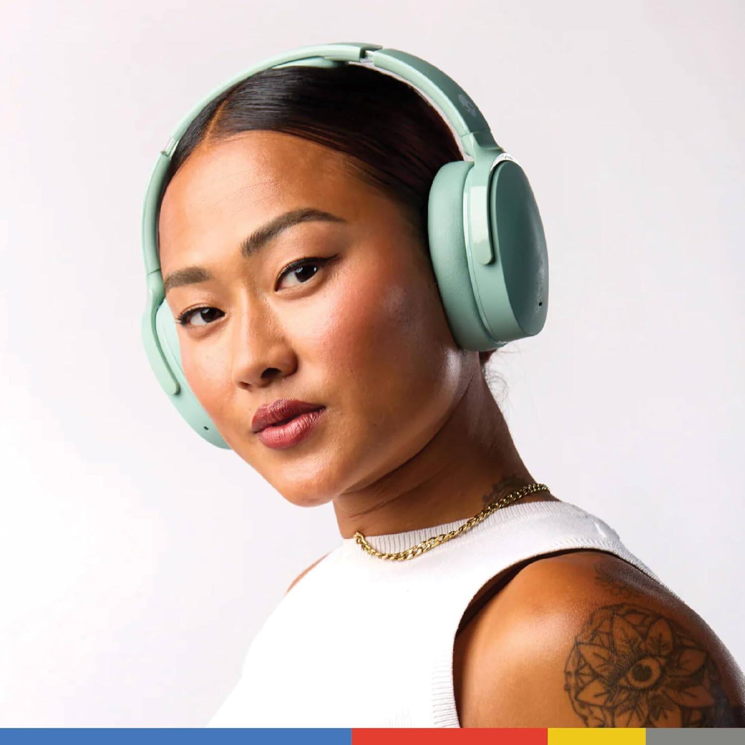 Alt View 1. Skullcandy - Hesh ANC Wireless Over the ear Bluetooth Headphones, Active Noise Cancelling, Up to 22 Hrs Battery, Lightweight Design - Preppy Sage.