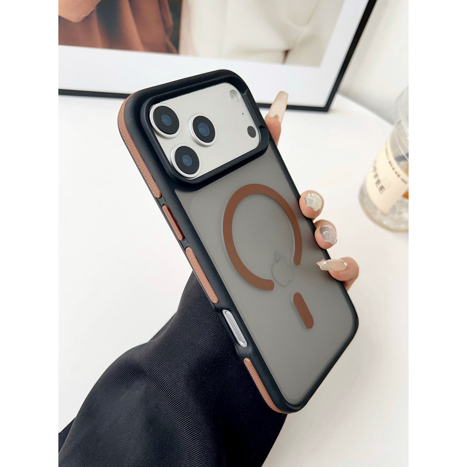 UUCOVER - Magnetic Phone Case For Apple iPhone 17 Pro Max, Shockproof MagSafe Compatible Slim Matte Frosted Translucent Hard Cover - Khaki price history on PriceWatchPro