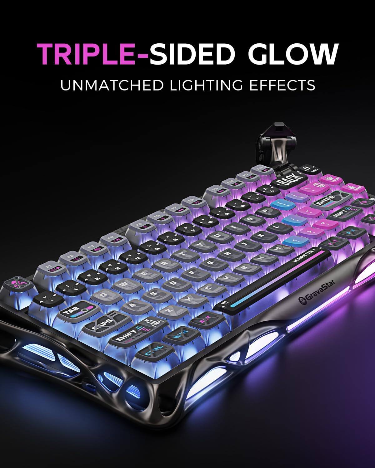 TRIPLE-SIDED GLOW  
UNMATCHED LIGHTING EFFECTS