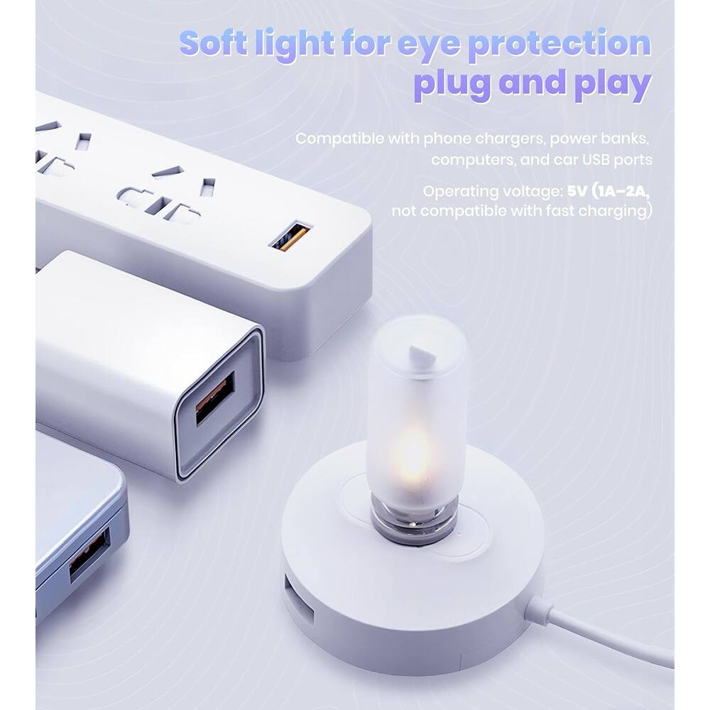 Soft light for eye protection plug and play

Compatible with phone chargers, power banks, computers, and car USB ports

Operating voltage: 5V (1A-2A, not compatible with fast charging)