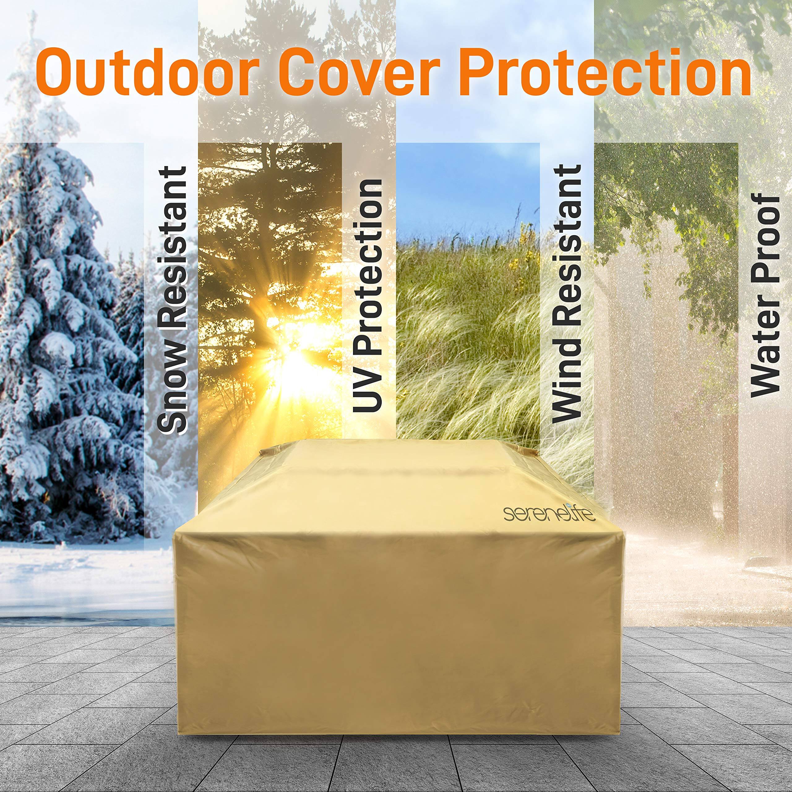 Outdoor Cover Protection

- Snow Resistant
- UV Protection
- Wind Resistant
- Water Proof

serenelife
