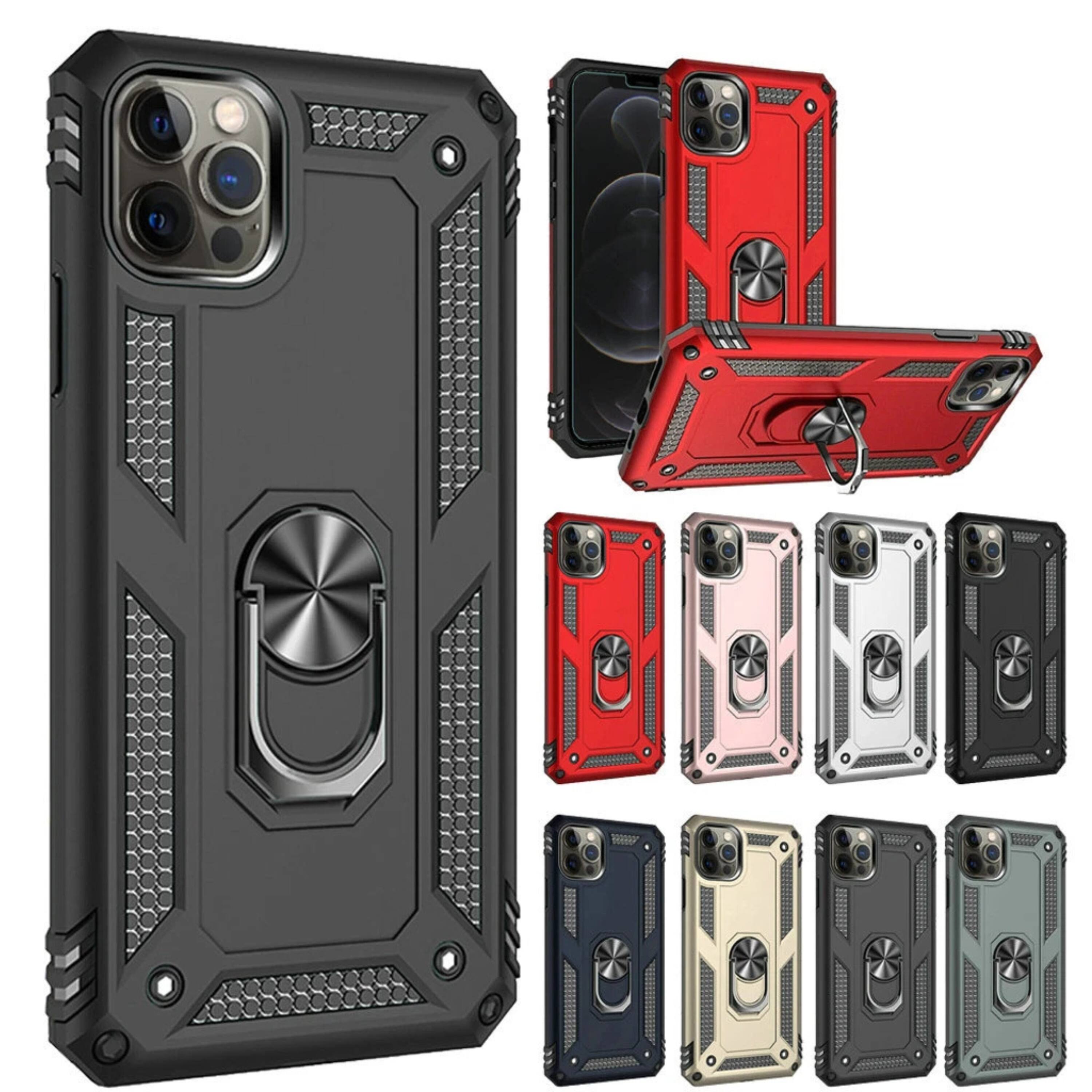 Kitcheniva Magnetic Ring Kickstand Protective Hybrid Phone Case With ...