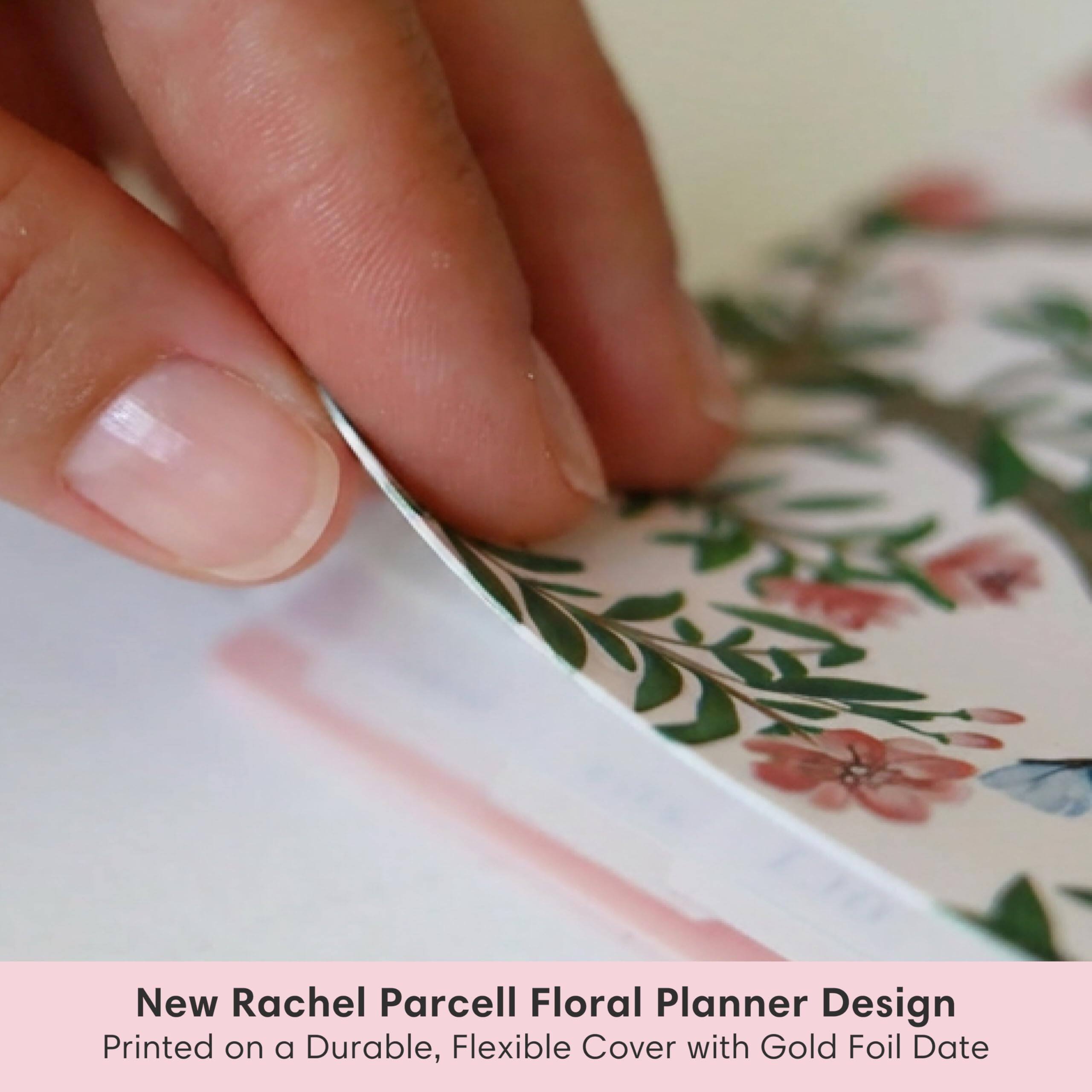 New Rachel Parcell Floral Planner Design  
Printed on a Durable, Flexible Cover with Gold Foil Date