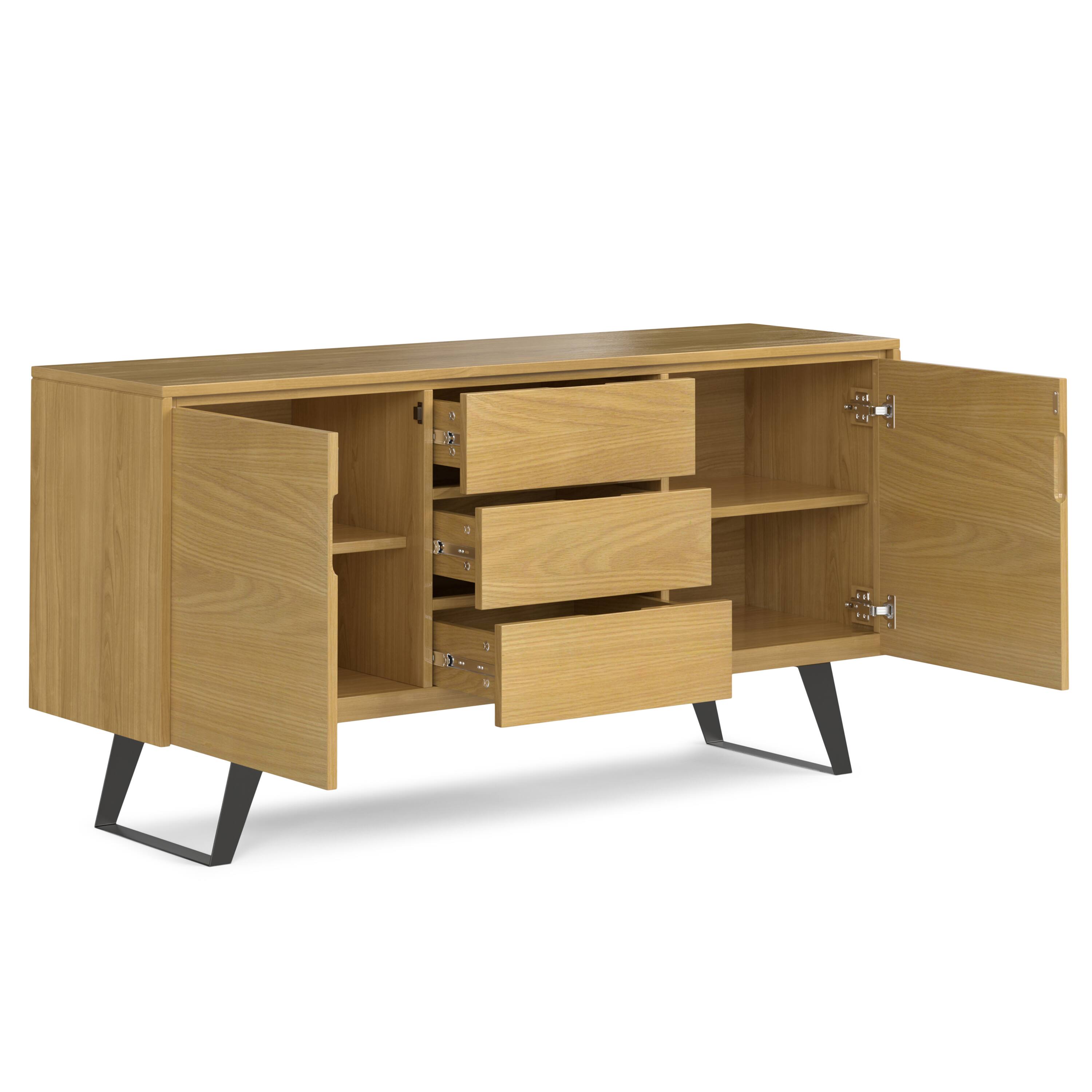 Alt View 11. Simpli Home - Lowry Sideboard Buffet - Oak Veneer.