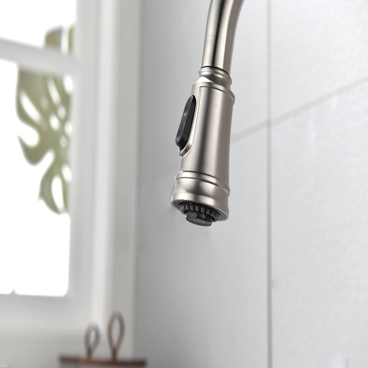 Alt View 1. Ropilly - Ropilly Single Handle Kitchen Faucet, Stainless Steel Pull Down Sprayer, Brushed Nickel High Arc Sink Faucet - Brushed Nickel.