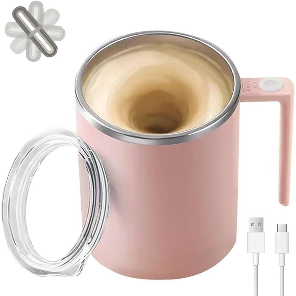 Front. Schertz - Self-Stirring Mug, 12oz, Pink, for Coffee, Milk & Cocoa - pink.