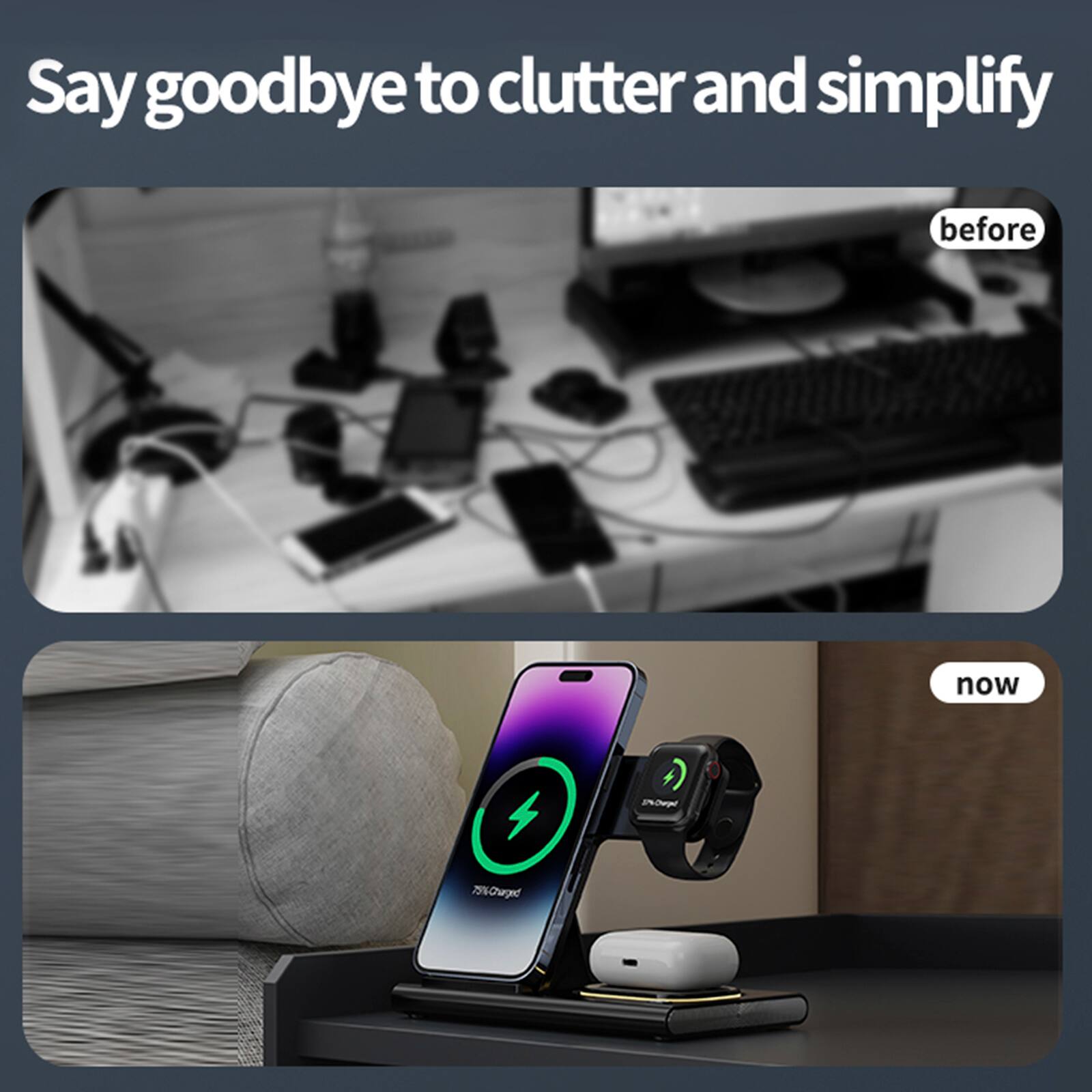 Say goodbye to clutter and simplify

before

now