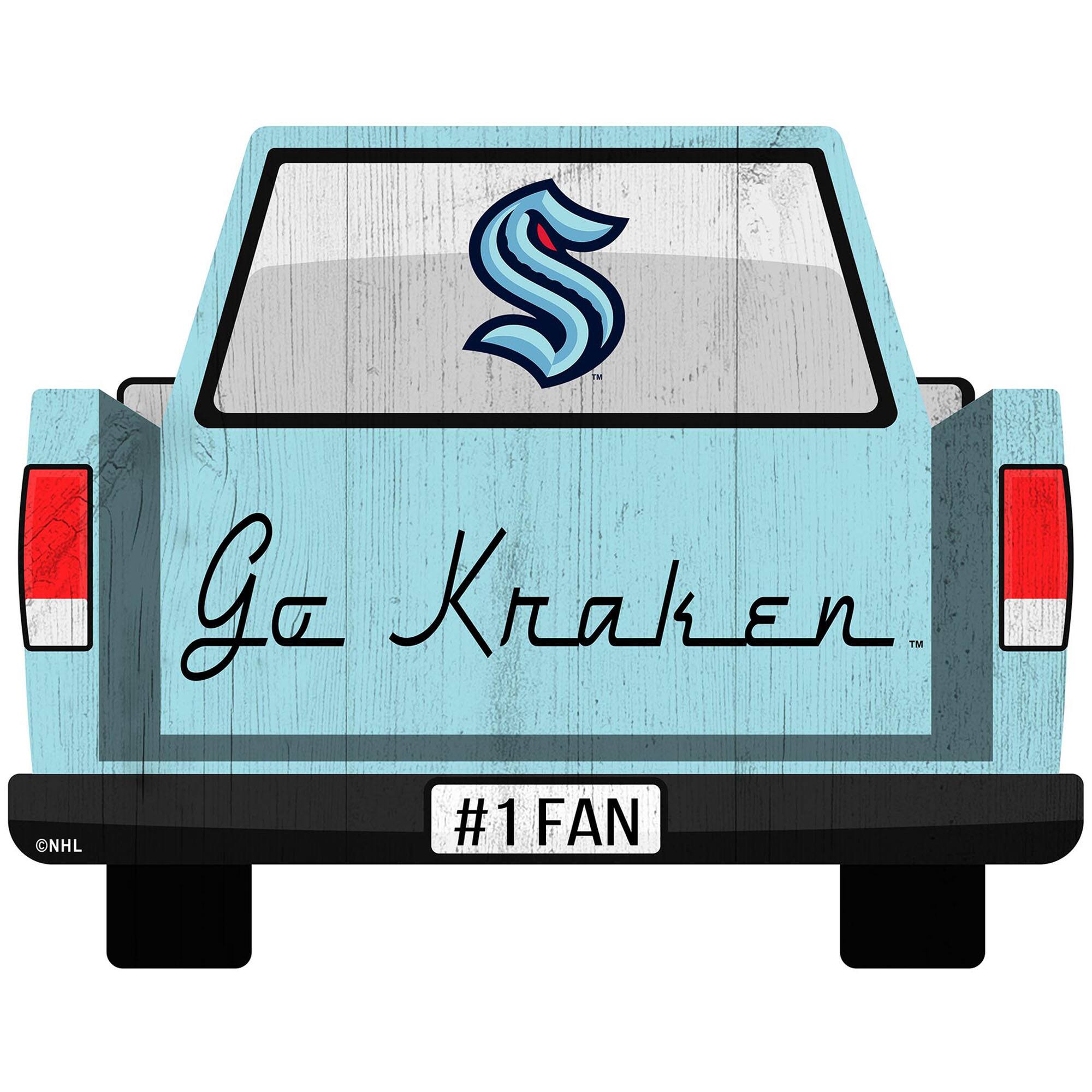 Seattle Kraken 12'' x 12'' Truck Back D-cor