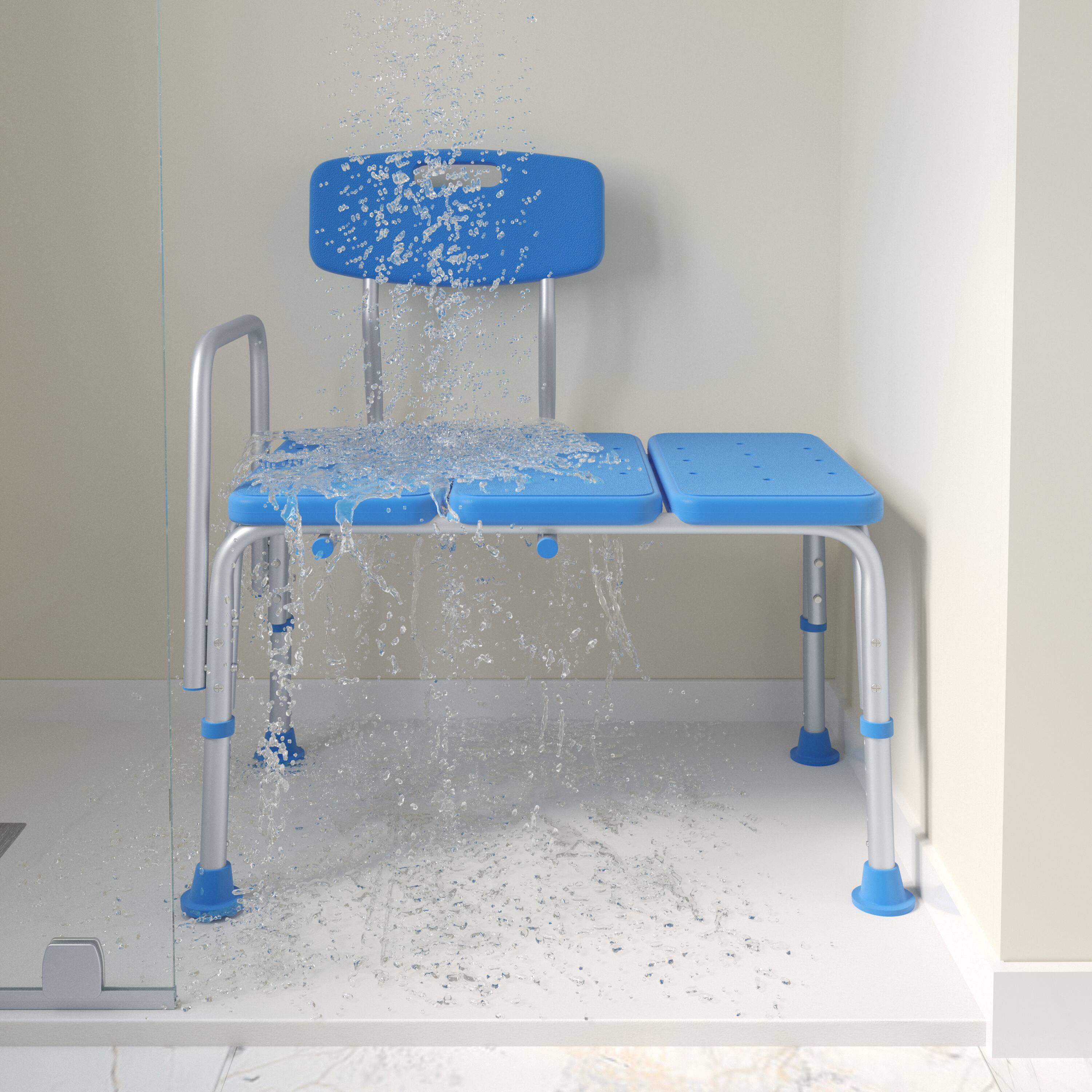Alt View 1. Emma + Oliver - 300 Lb. Capacity Adjustable Bath & Shower Medical Transfer Bench - Blue.